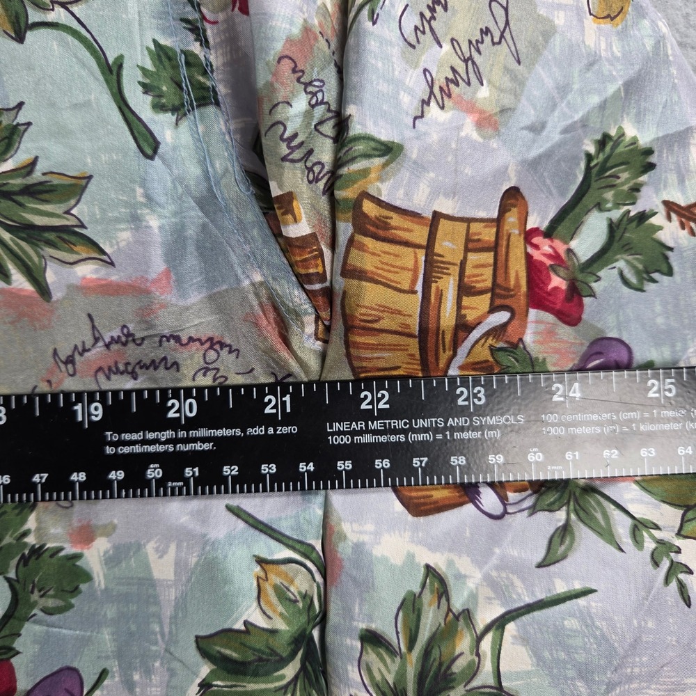 EVR Silk Bomber Jacket Womens Medium Multi-Color Vintage Garden Print Full Zip - Picture 7 of 9